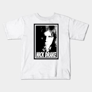 Nick Drake - Portrait retro Kids T-Shirt